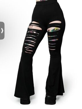 Forest Ink Cleo Flares - TALL GIRL FRIENDLY - Large Long